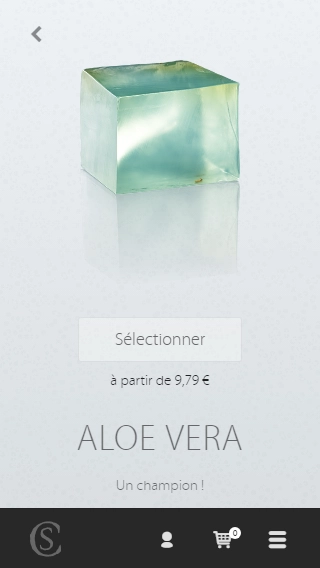 Affichage mobile du site web www.comptoir-des-savonniers.com